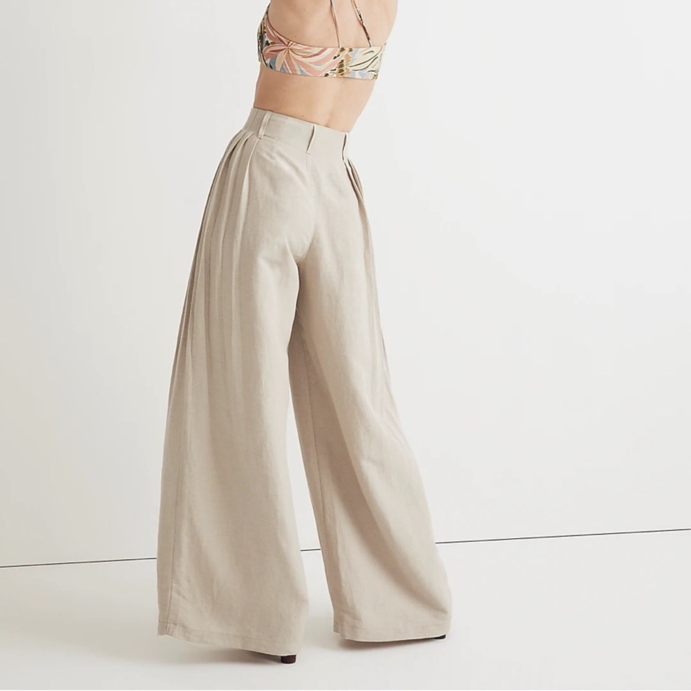 Madewell Linen blend wide leg pants